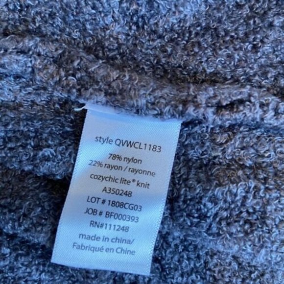 Barefoot Dreams Cozychic Lite Ribbed Shrug Cardi Pacific Blue Size S/M - Picture 11 of 12